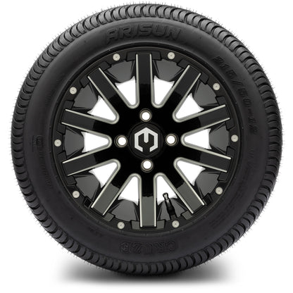 MODZ® 12" Mauler Glossy Black with Ball Mill Wheels & Street Tires Combo