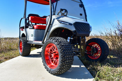 MODZ® 14" Mayhem Brushed Red with Ball Mill Wheels & Off-Road Tires Combo