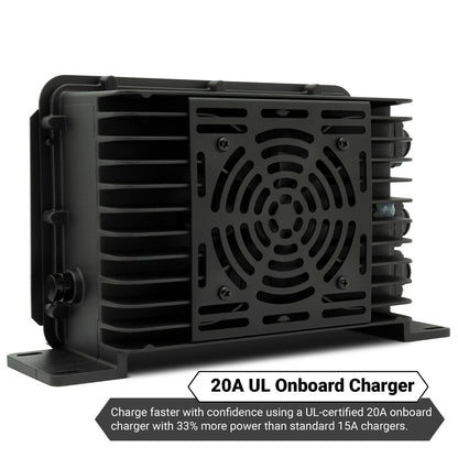 MODZ® Universal 48 Volt (51.2v) 175Ah Blade Lithium Golf Cart Battery Bundle with Built-In Heater