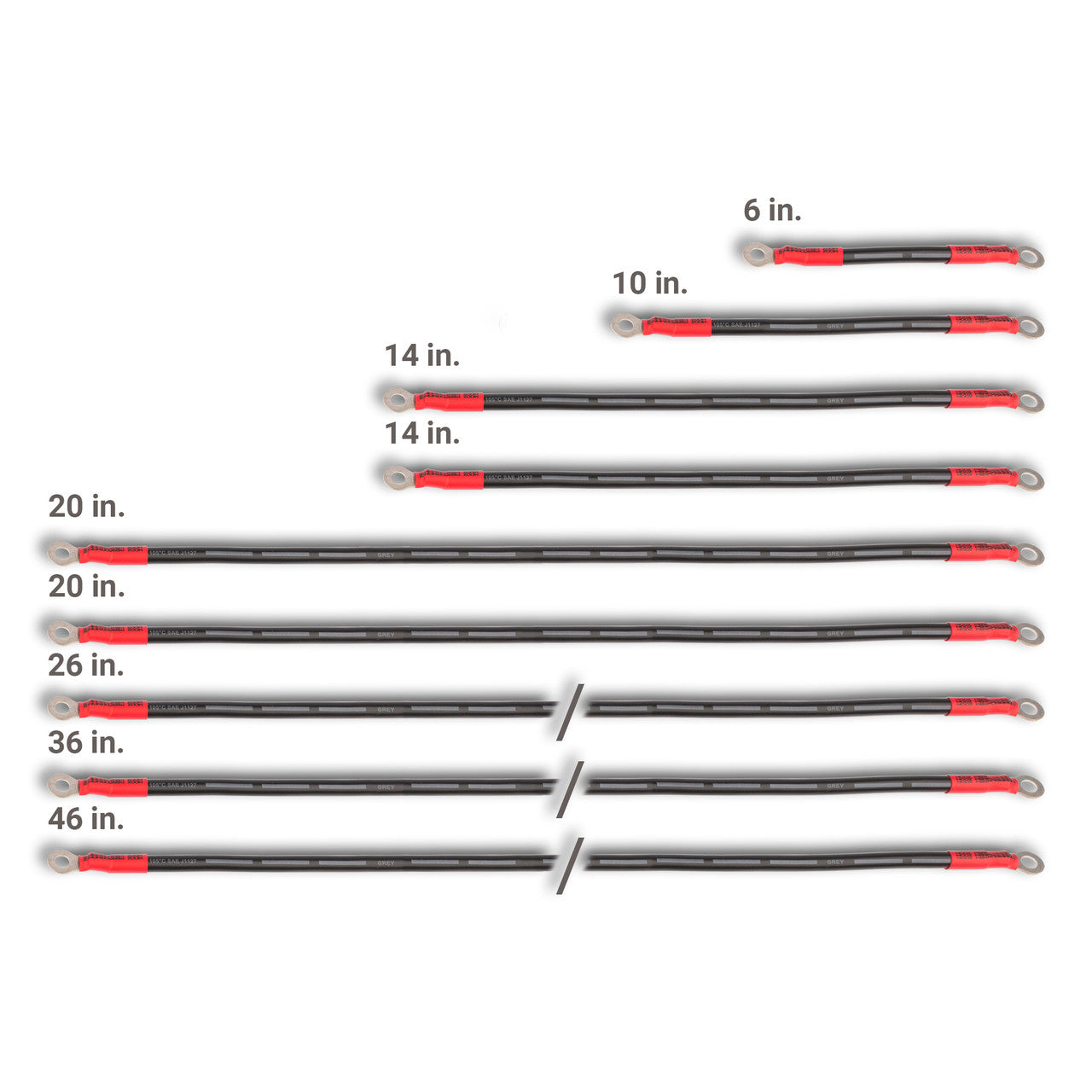 MODZ® Club Car 4-Gauge Complete Battery Cable Set