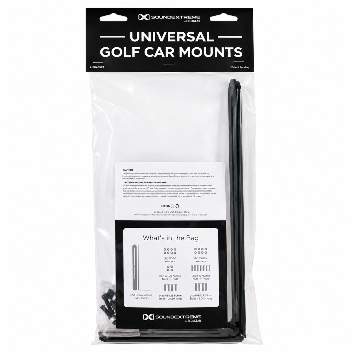 SE V5 L-Bracket Golf Cart Mount for SoundExtreme Sound Bars